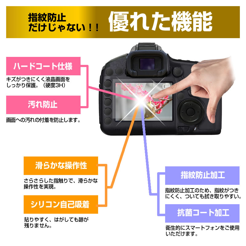 デジタルビデオカメラ パナソニック HC-VZX1M [3インチ] 機種で使える 指紋防止 クリア光沢 液晶保護フィルム メール便送料無料