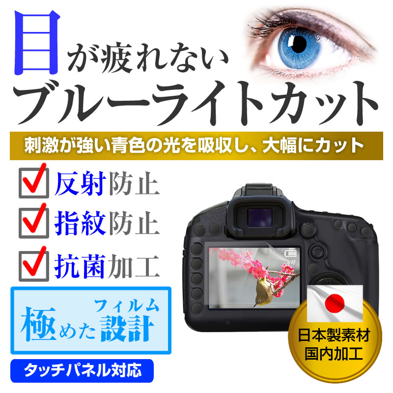 デジタルカメラ 3.0型ワイド (67mm×38mm) ブルーライトカット 反射防止 指紋防止 気泡レス 抗菌 液晶保護フィルム メール便送料無料