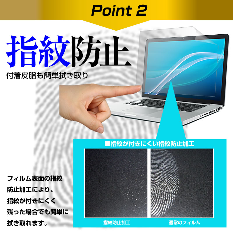 iiyama SOLUTION-15FH040 [15.6インチ] 機種で使える ブルーライトカット 指紋防止 液晶保護フィルム と キーボードカバー セット メール便送料無料