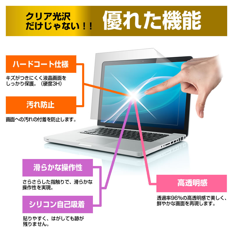 ASUS ZenBook Flip S UX371EA [13.3インチ] 機種で使える 透過率96% クリア光沢 液晶保護フィルム と シリコンキーボードカバー セット メール便送料無料