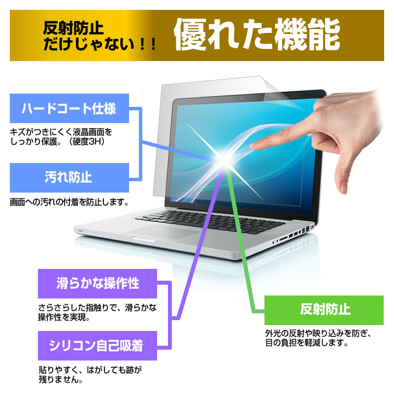 ASUS ZenBook Flip S UX371EA [13.3インチ] 機種で使える 反射防止 ノングレア 液晶保護フィルム と キーボードカバー セット メール便送料無料